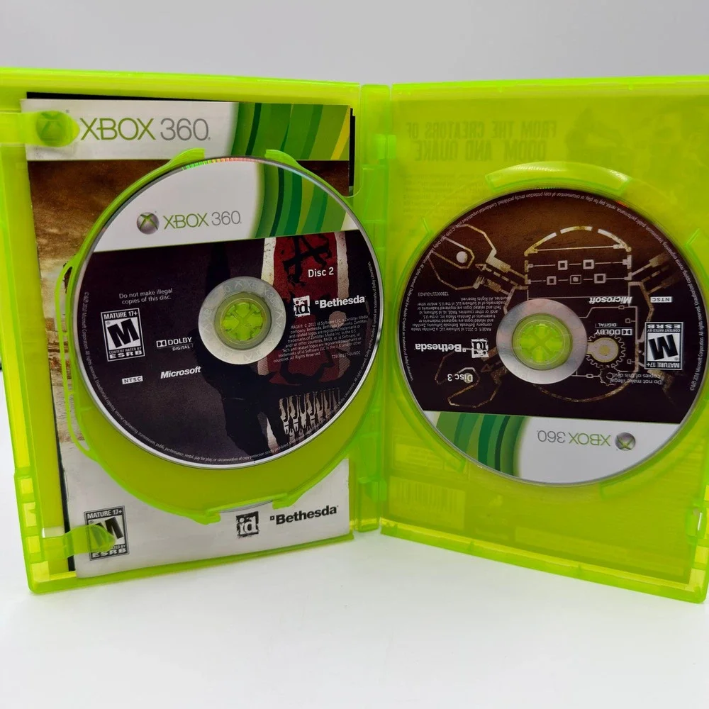 Rage Anarchy Edition Xbox 360 id Software Bethesda 3-Disc Set with Manual
